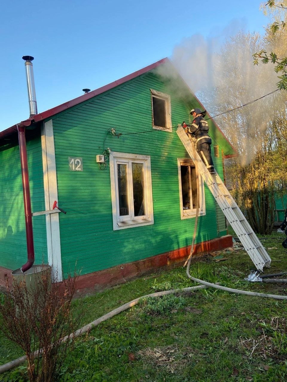 Пожар в дачном доме в городском округе Чехов