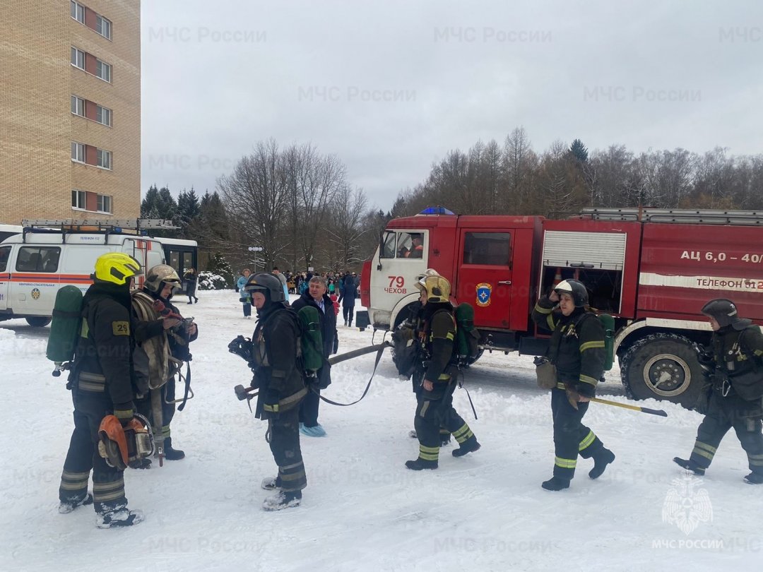 В лечебном учреждении Чехова проведено занятие по пожарной безопасности